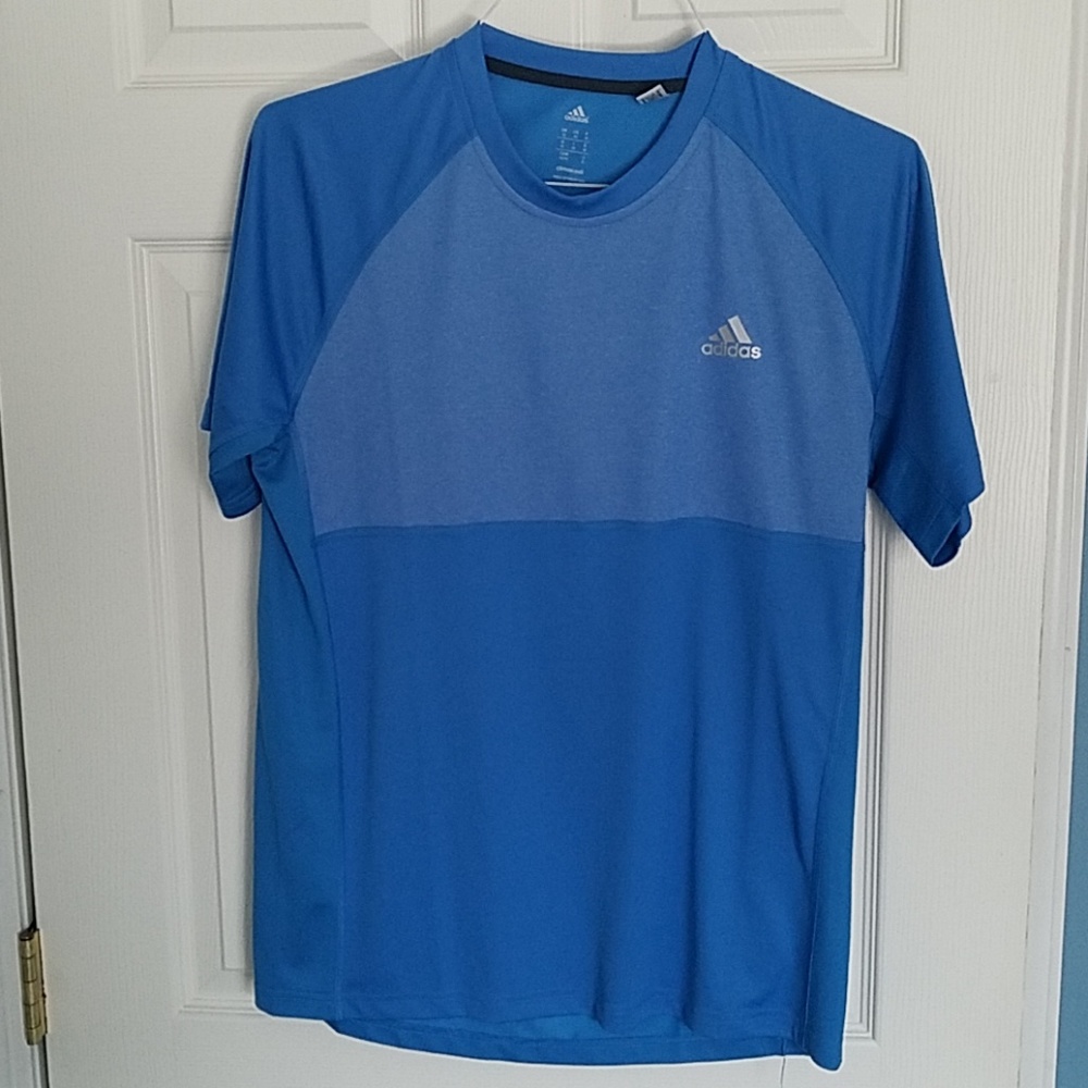 Mens Medium Adidas climacool light blue t shirt